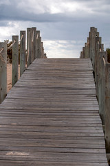 wooden path to beach