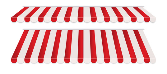 Set of strip colorful awnings