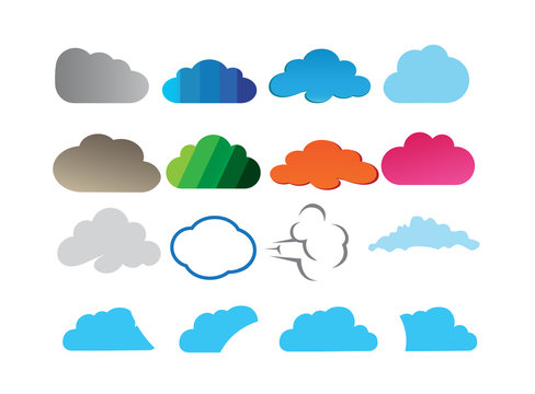 clouds set design for logo illustration