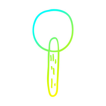 cold gradient line drawing cartoon candy lollipop