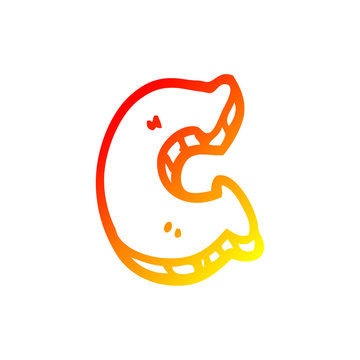 recommend clip art: warm gradient line drawing cartoon letter c