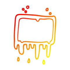 warm gradient line drawing cartoon dripping banner