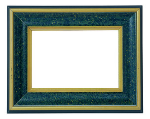 深緑とイエローゴールドの額縁　白抜き