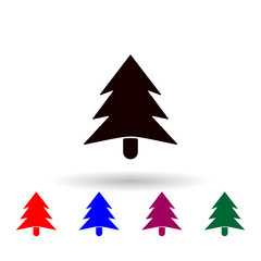 spruce multi color icon. Elements of farm set. Simple icon for websites, web design, mobile app, info graphics