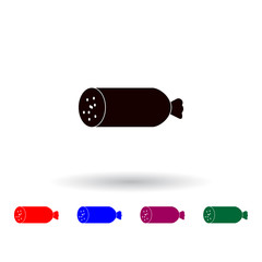 piece of sausage multi color icon. Elements of farm set. Simple icon for websites, web design, mobile app, info graphics