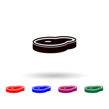 piece of meat multi color icon. Elements of farm set. Simple icon for websites, web design, mobile app, info graphics