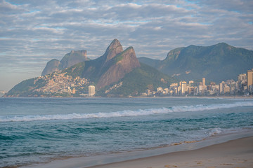 Early morning view of Ipanema beach with no people and calm waters - 275002505