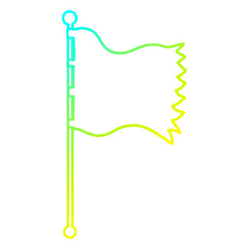 recommend clip art: cold gradient line drawing cartoon waving flag
