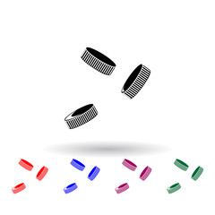 falling pennies multi color icon. Elements of finance set. Simple icon for websites, web design, mobile app, info graphics