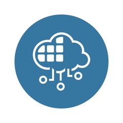 Simple Cloud Services Vector Icon