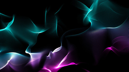 Abstract purple green fractal light background