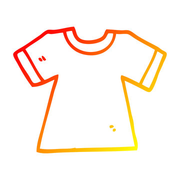 recommend clip art: warm gradient line drawing cartoon tee shirt