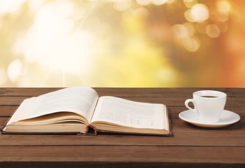 Old open Books  on background.