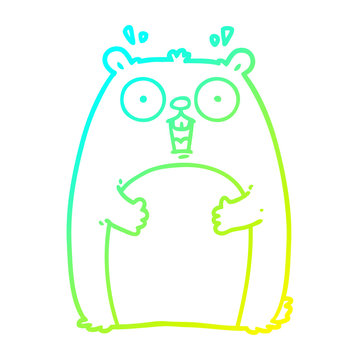 recommend clip art: cold gradient line drawing cartoon shocked ground hog