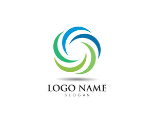 circle logo vector template icon illustration design 