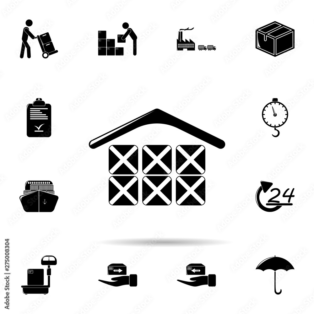 Poster stock of stock icon. universal set of logistic for website design and development, app development