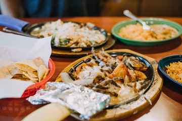 Mexican food dishes on a table