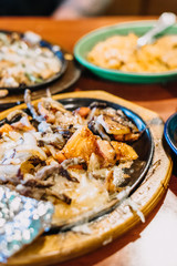 Mexican food dishes on a table