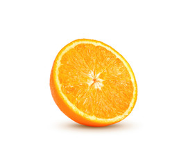 Fresh orange on white background