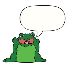 cartoon toad and speech bubble