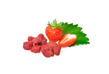 strawberry fruit on white background