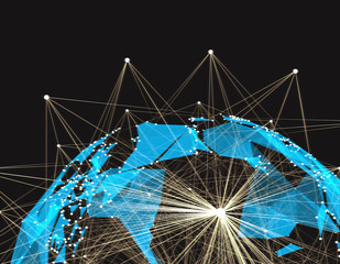  Electronic network global communication, earth technology, information transmission and internet