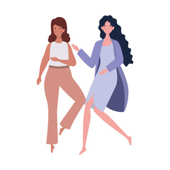 young women with sleeping pose character