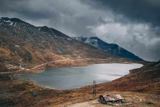 Elephant lake ,Sikkim. It is also known as Kupup Lake. ,Locally called Bitan Cho, it is one of the most sacred lakes of Sikkim, with high mountains and valleys bordering it.