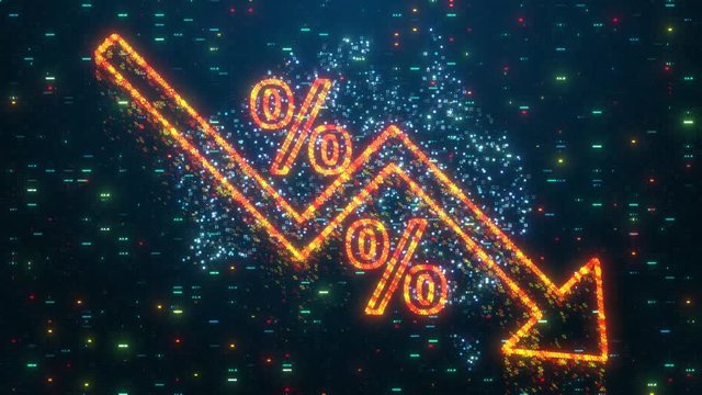 Australia Interest rate inflation percent reserve bank quantitative easing - Conceptual 3D render animation