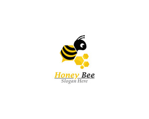 Bee and Honey logo template