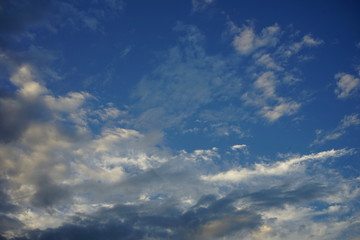 Naklejka na ściany i meble background clouds in the evening sky