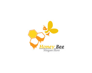 Bee and Honey logo template
