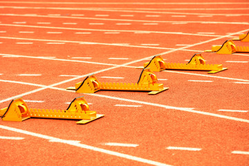 Starting blocks in the playground