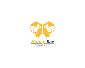 Bee and Honey logo template