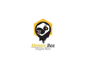 Bee and Honey logo template