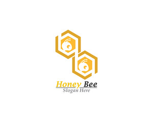 Bee and Honey logo template