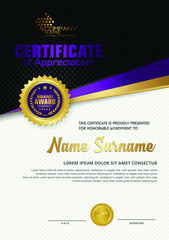 certificate template with luxury and modern pattern,diploma,Vector illustration