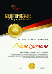 certificate template with luxury and modern pattern,diploma,Vector illustration