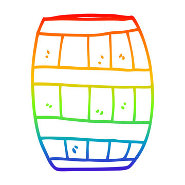 recommend clip art: rainbow gradient line drawing cartoon barrel