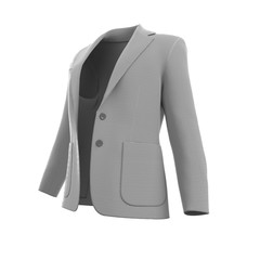 3d rendered illustration of a grey suit jacket isolated on white