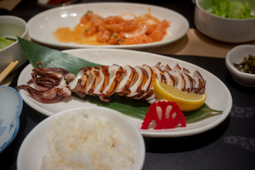 Grilled squid
