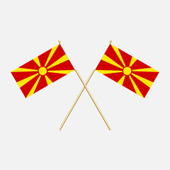 Macedonia; Macedonia flags. Vector illustration.