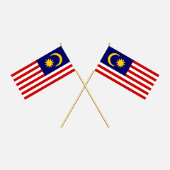Malaysia; Malaysia  Flags. Vector illustration.