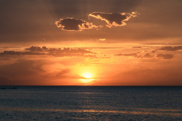 sunset over the sea