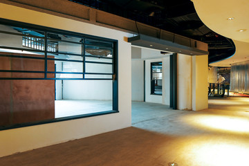 Indoor construction site under construction