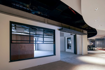 Indoor construction site under construction