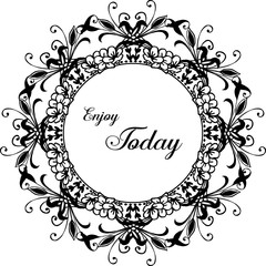 Vector illustration template banner with decoration flower frame