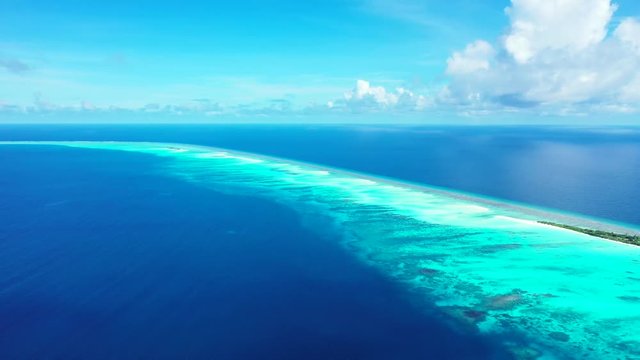 World largest barrier reef Great Barrier Reef Coral Pacific Ocean Queensland Australia,aerial drone panoramic shot