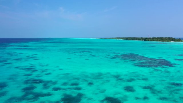 World largest barrier reef Great Barrier Reef Coral Pacific Ocean Queensland Australia,aerial drone dolly in shot