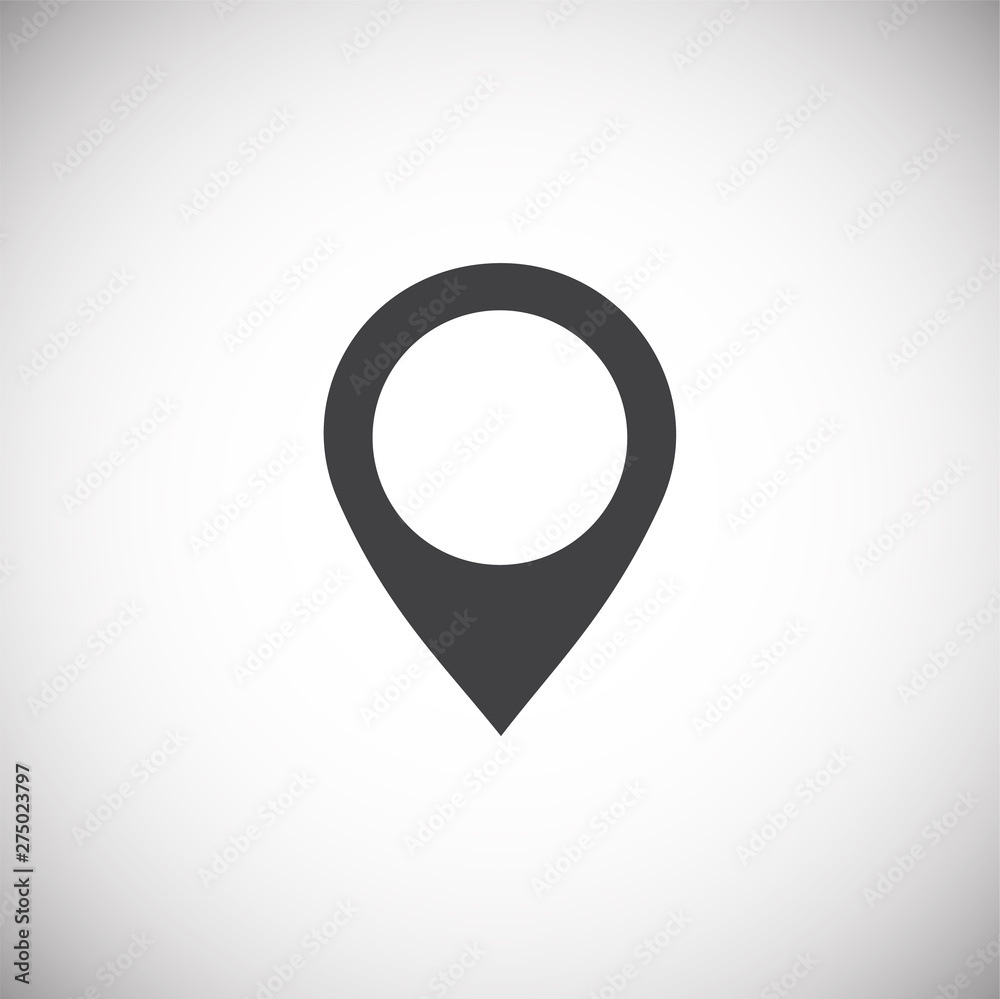 Poster geolocation related icon on background for graphic and web design. simple illustration. internet con